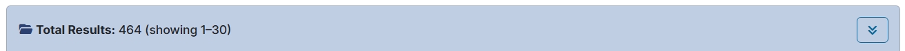 Text reading 'Total Results: 479 (showing 1-30)' and a button with downward-pointing arrows.