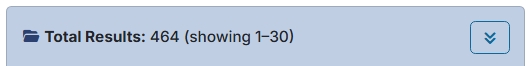 Text reading 'Total Results: 479 (showing 1-30)' and a button with downward-pointing arrows.